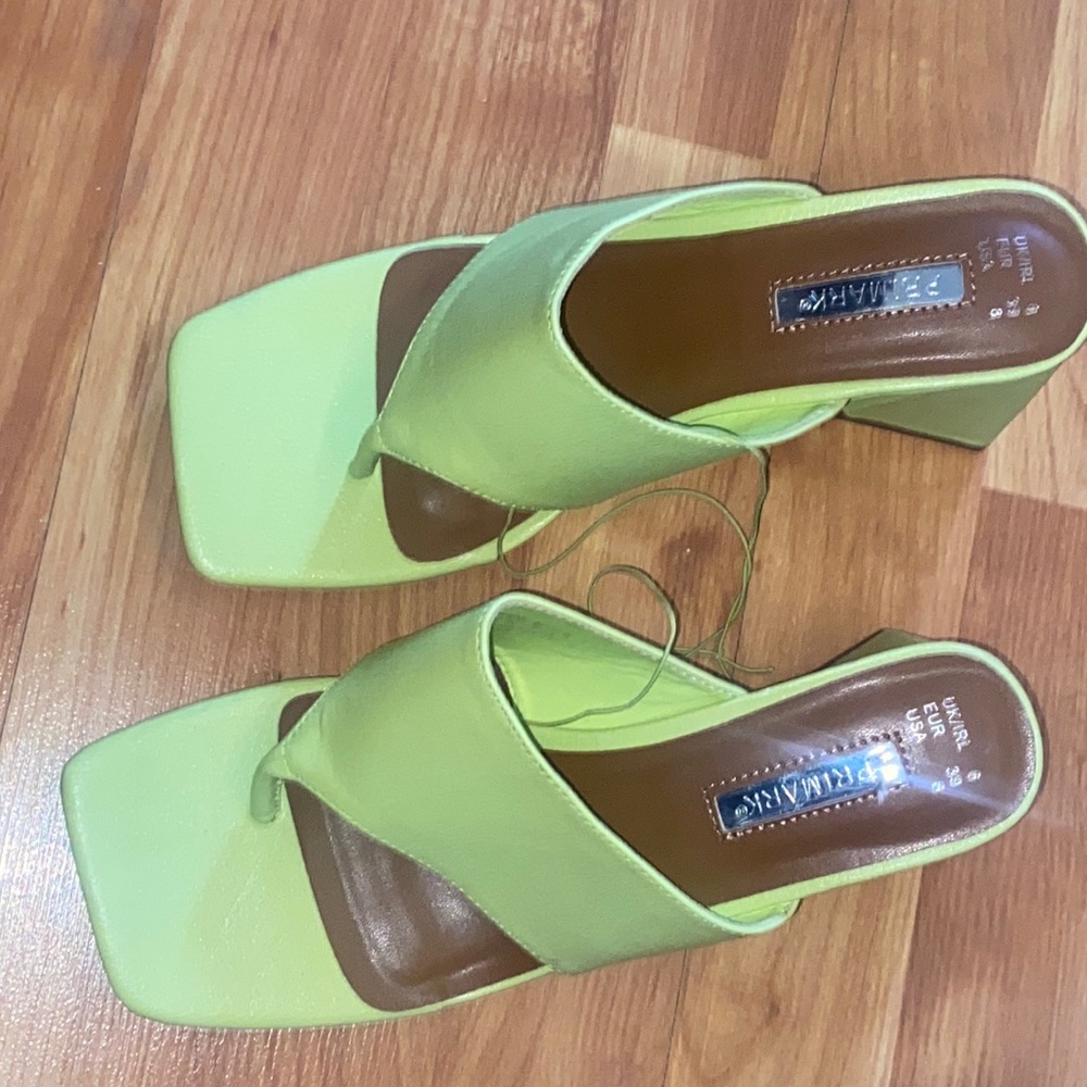 Lime Green Chunky Heels